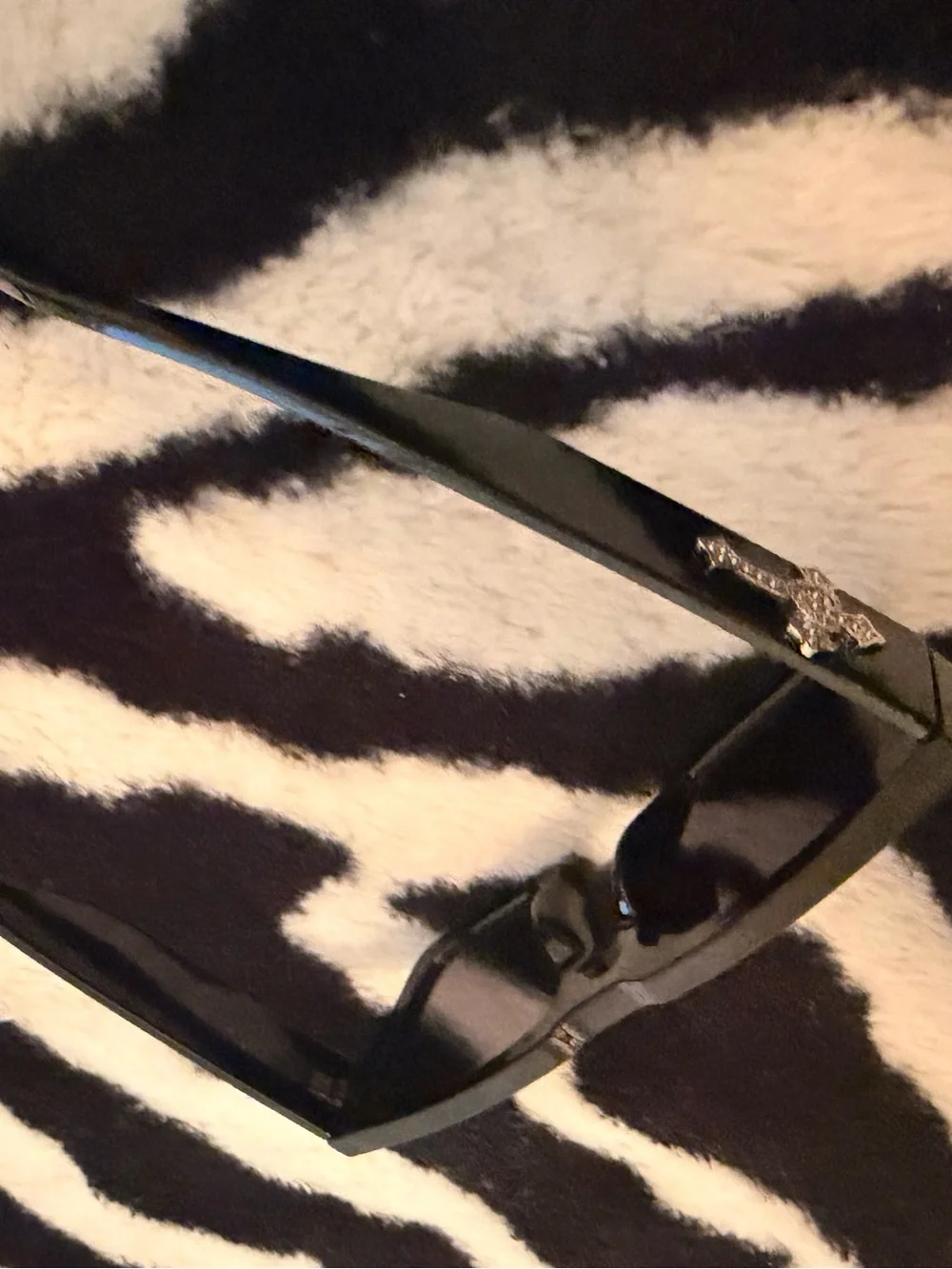 Black UNISEX Sunglasses with Cross Accent